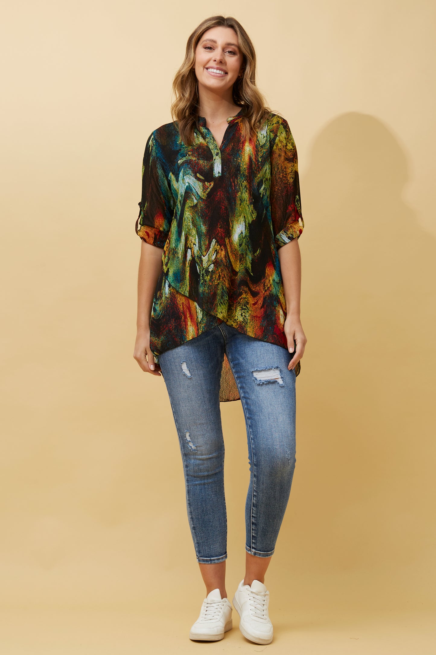 Romina Abstract Multi Colour Blouse T506092