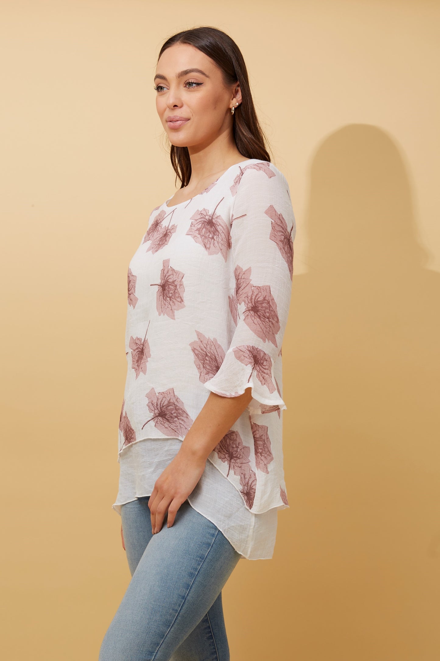 Leon Double Layer Top Multi Pink T506272