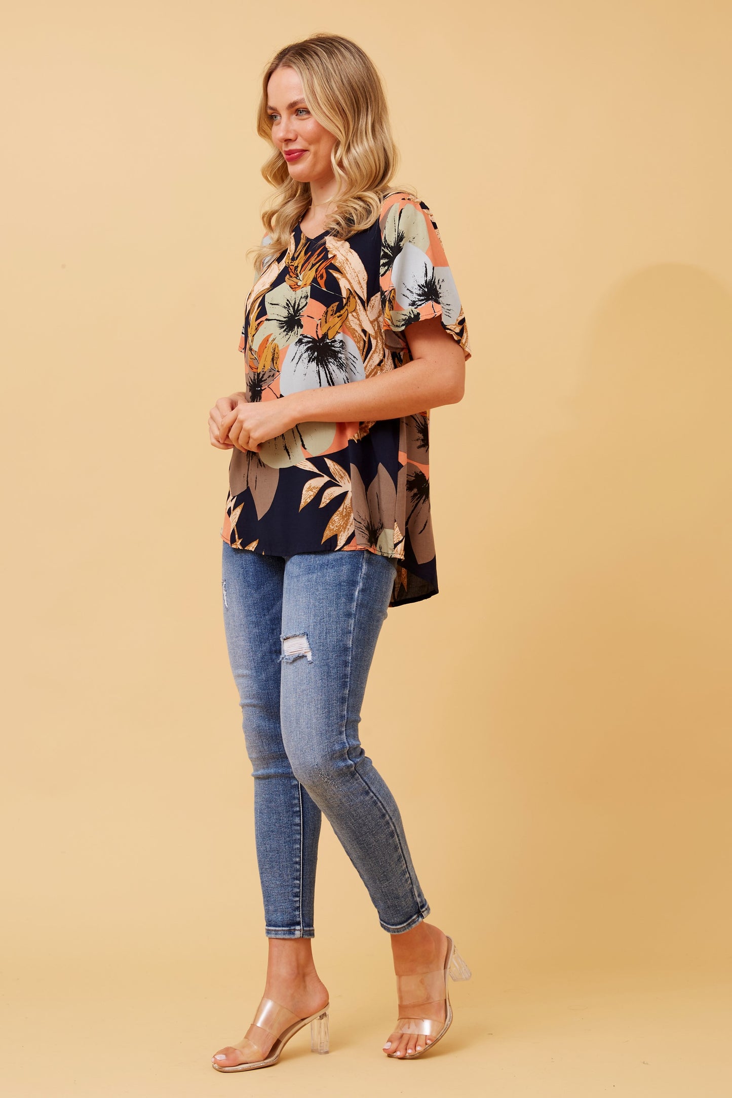 Marley Tropical Print Top T509156