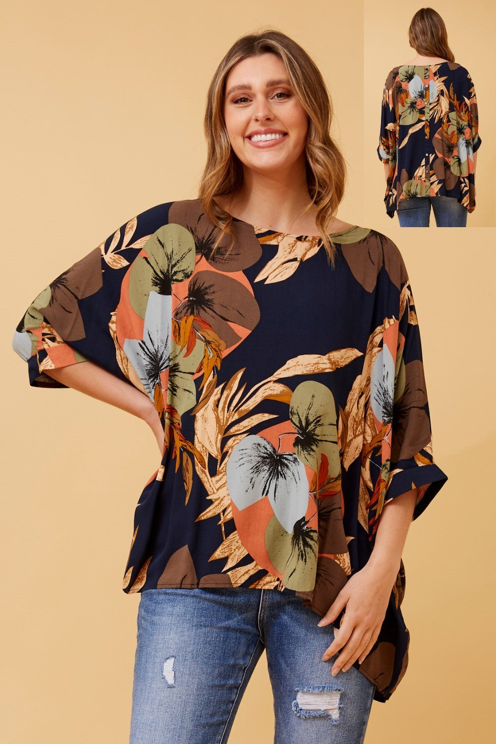 Tori Tropical Print Top T509158