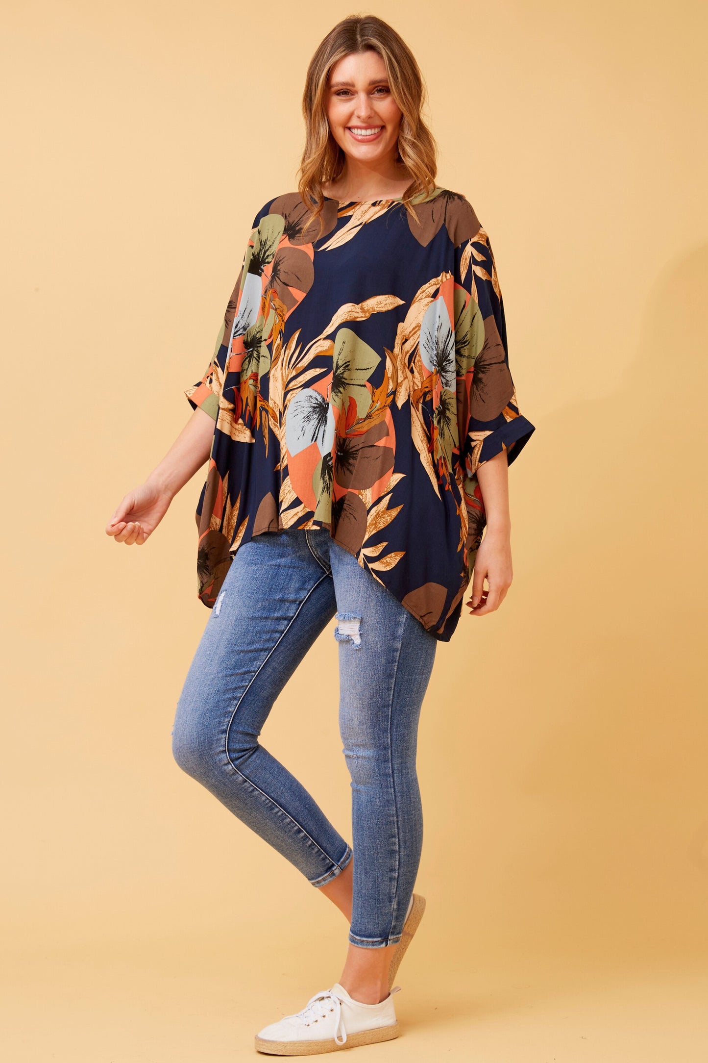 Tori Tropical Print Top T509158