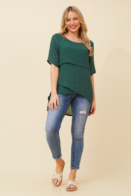 Emery Double Layer Top - Emerald T510535