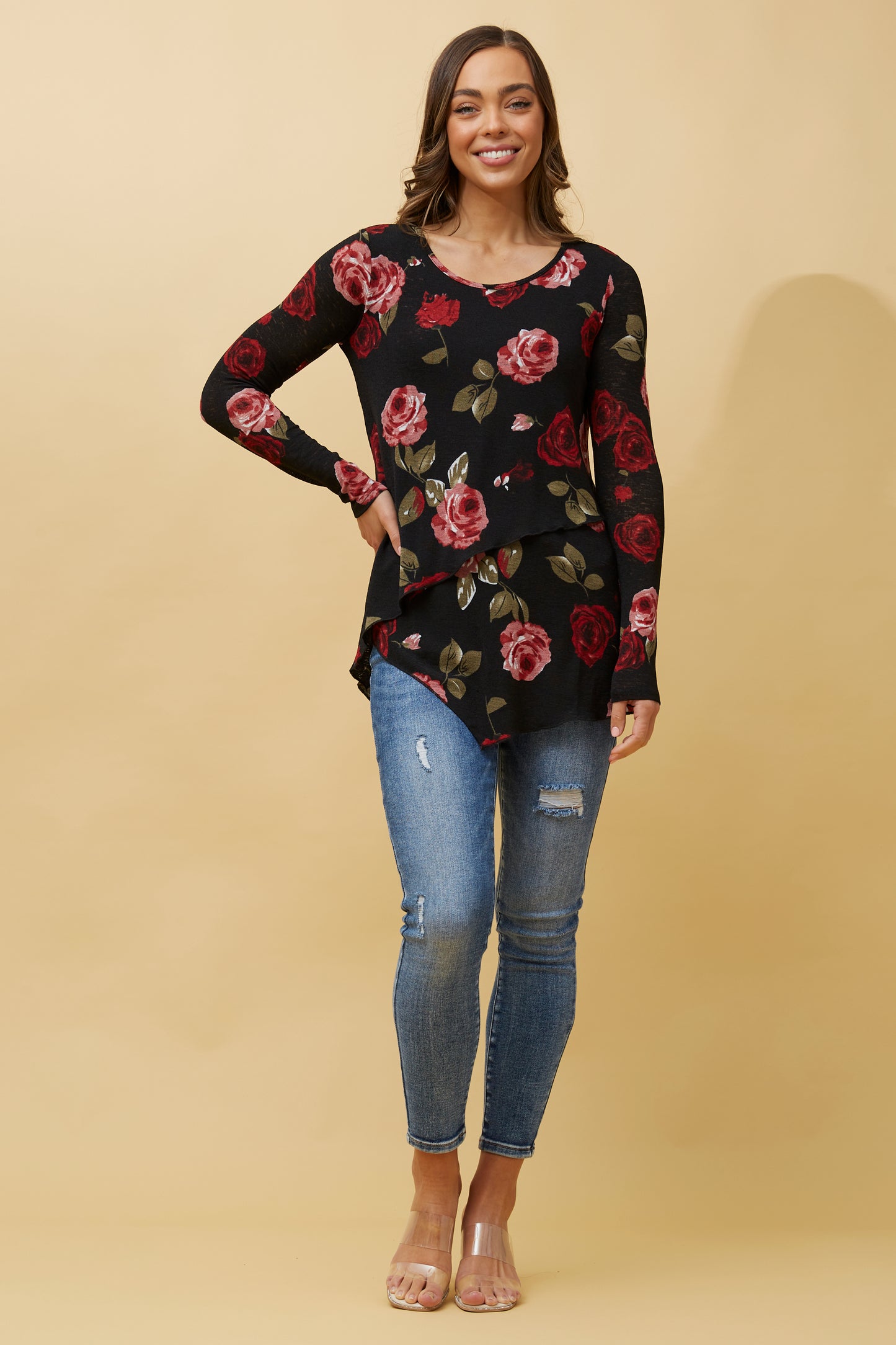 Nina Floral Double Layered Top T512663