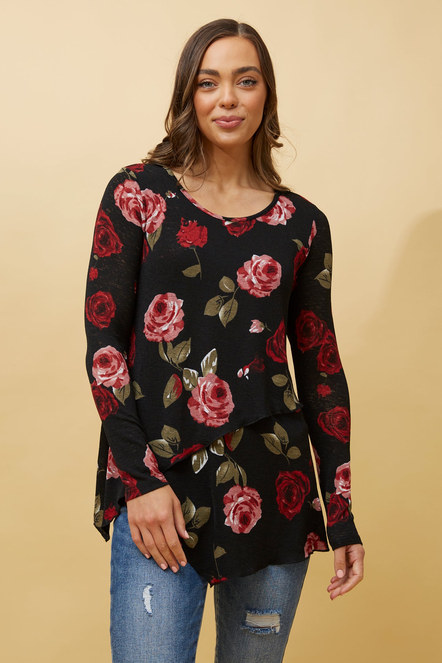 Nina Floral Double Layered Top T512663