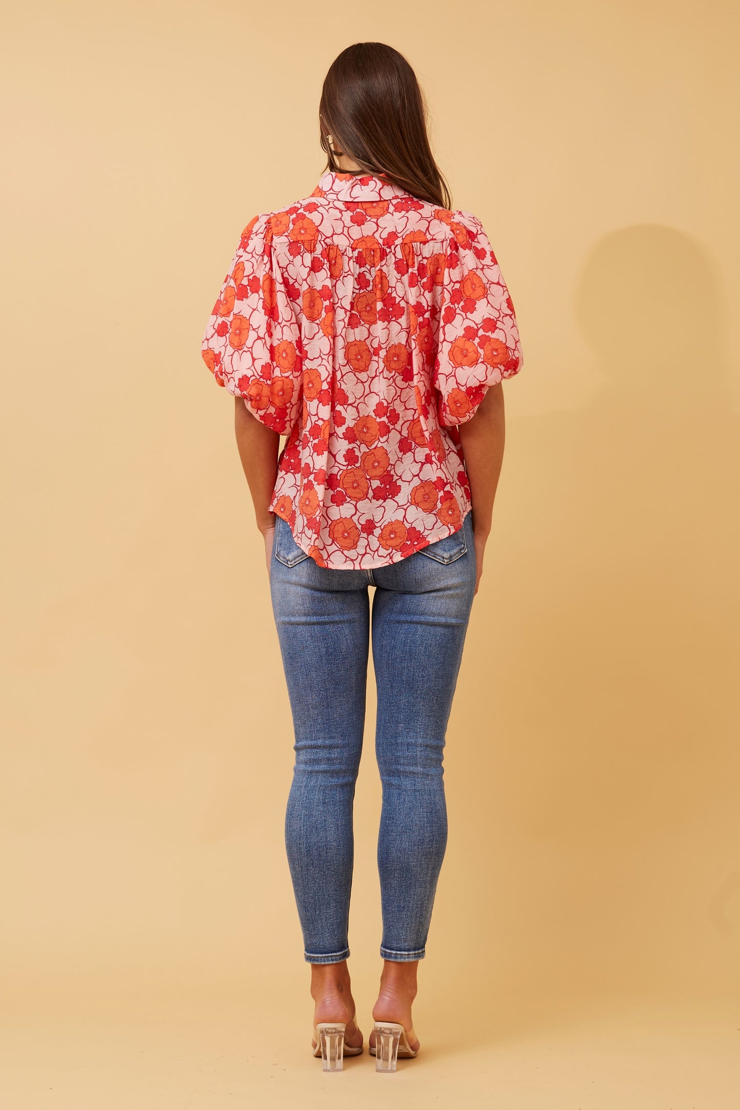 Millie Puff Sleeve Floral Shirt T515794