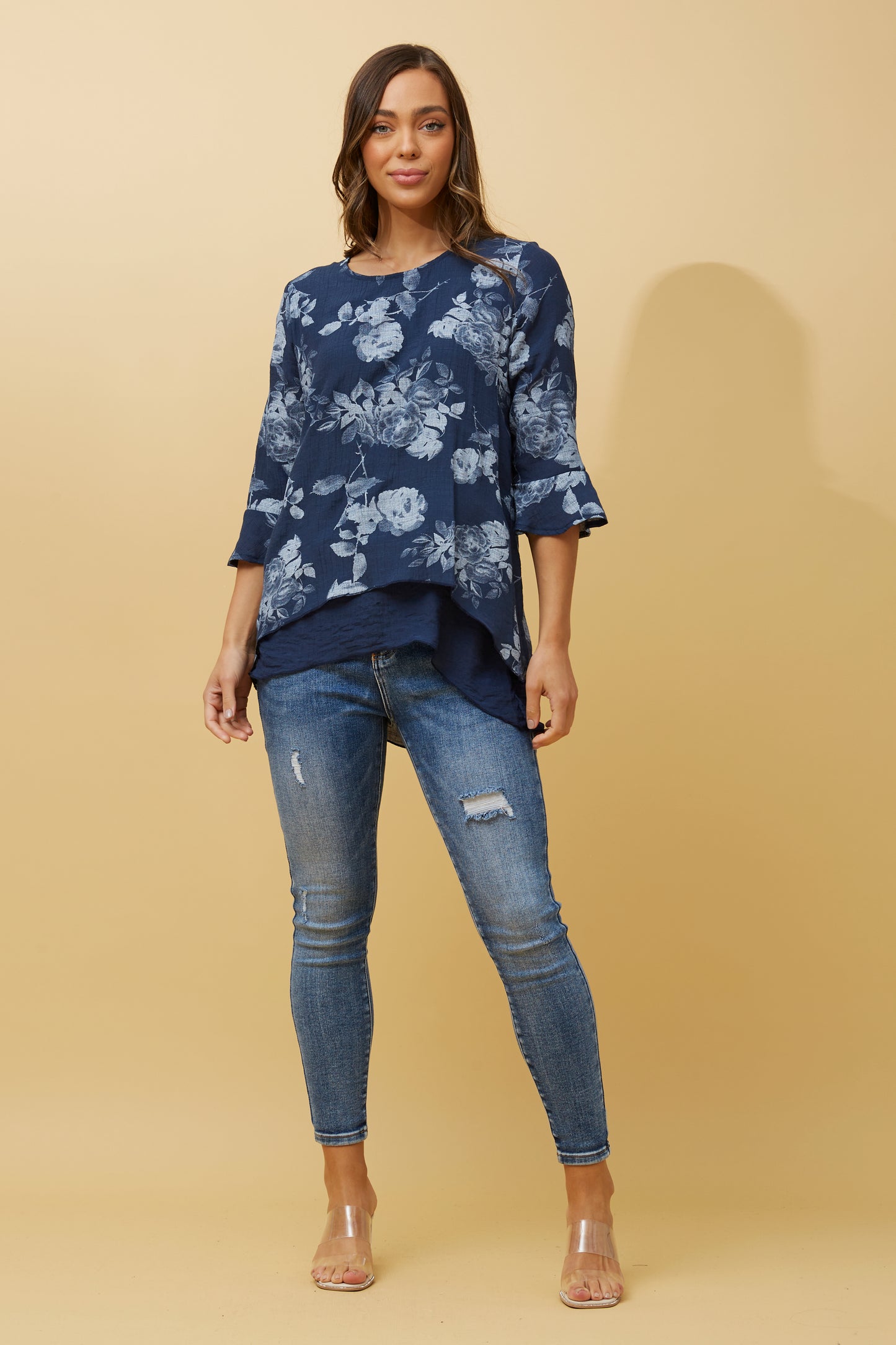 Anita Flower Print Top T515860