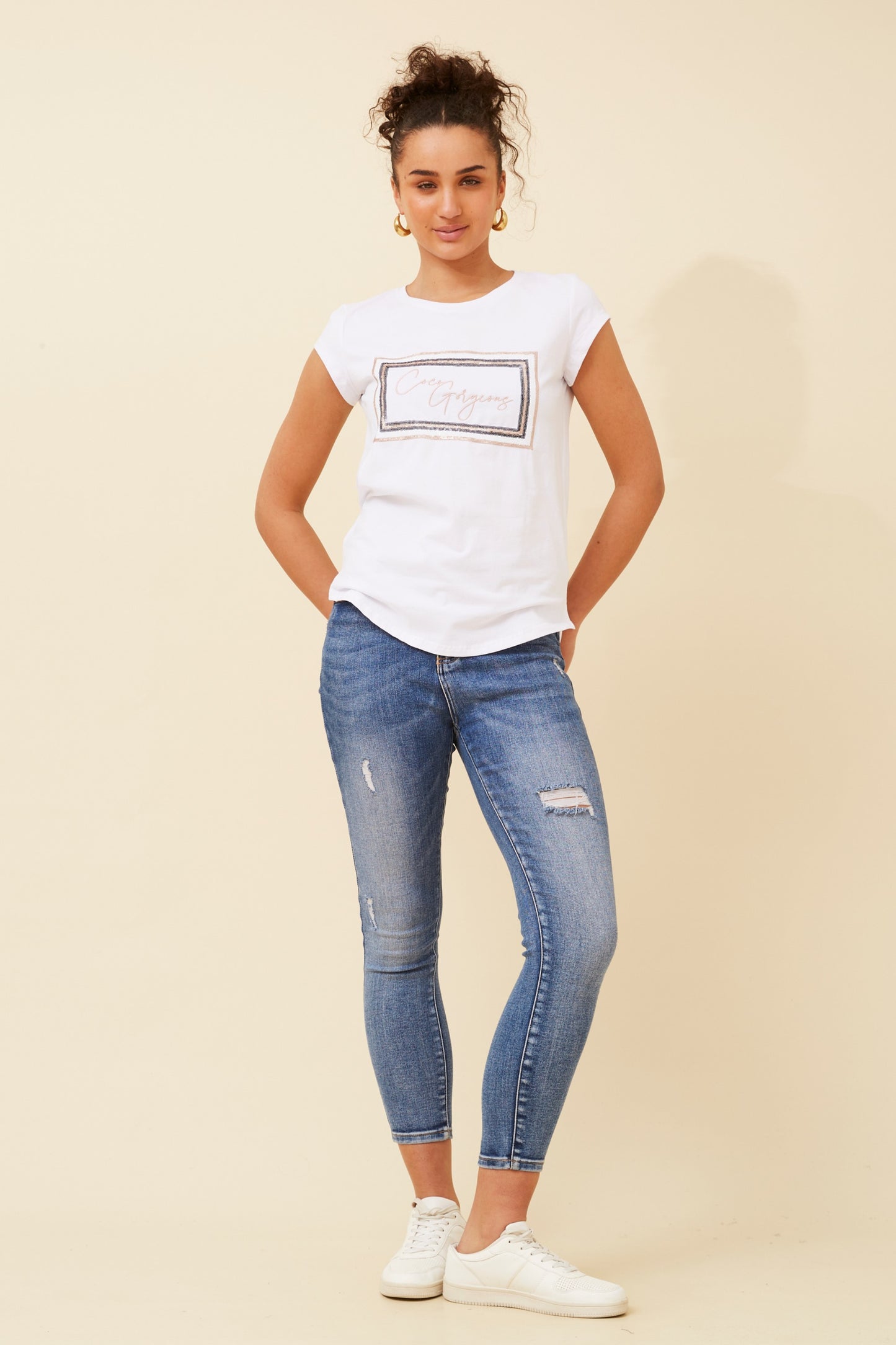 Coco Gorgeous Graphic T-Shirt - White T516558