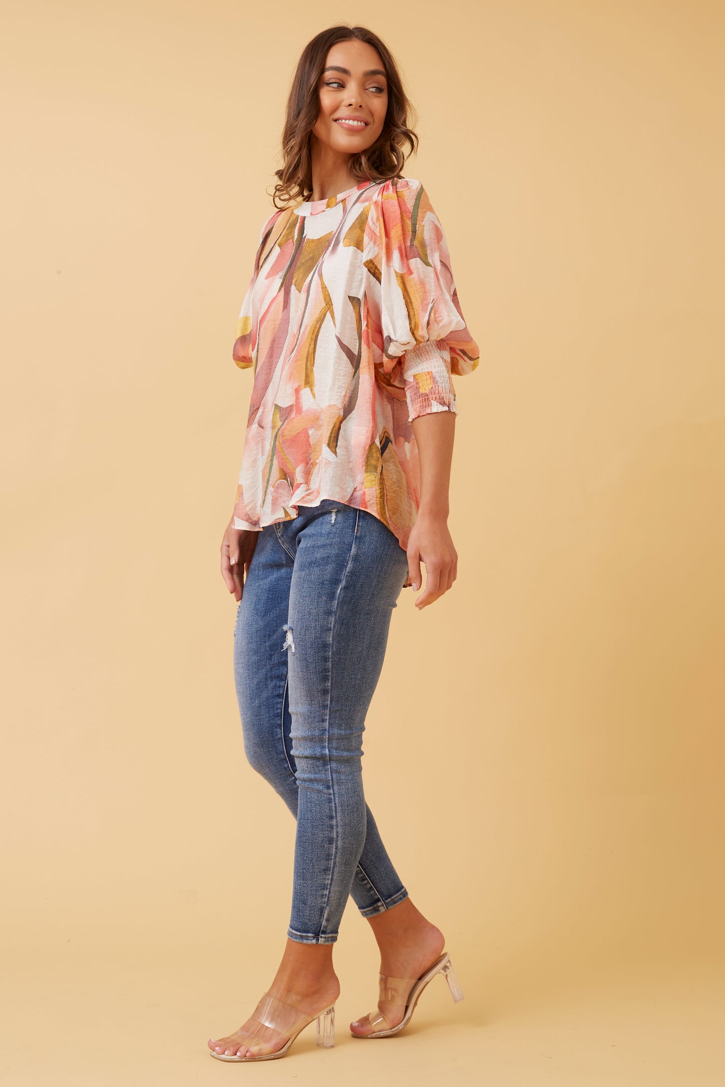 Harper Abstract Print Blouse T517706