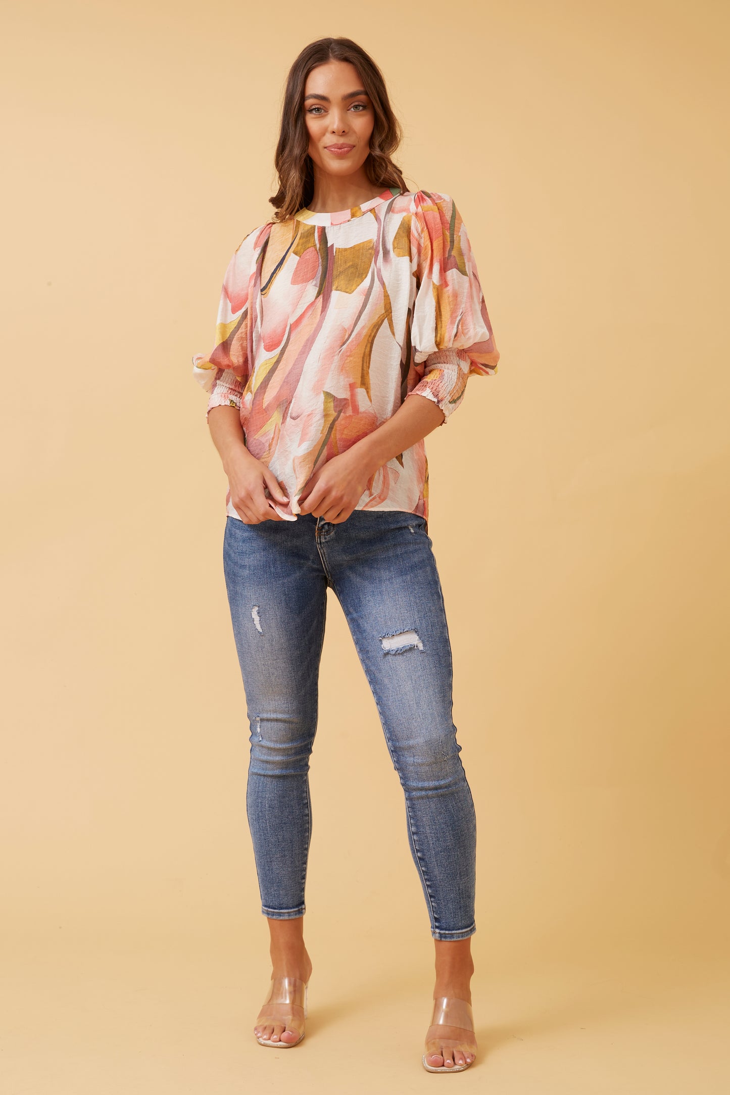 Harper Abstract Print Blouse T517706