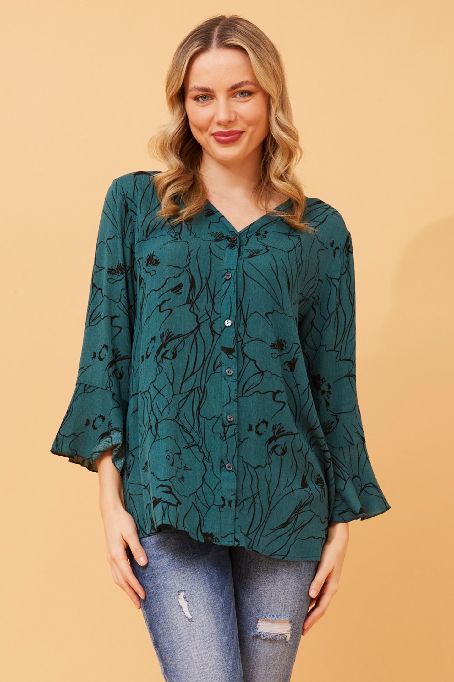 Brooke Frill Sleeves Blouse T518906