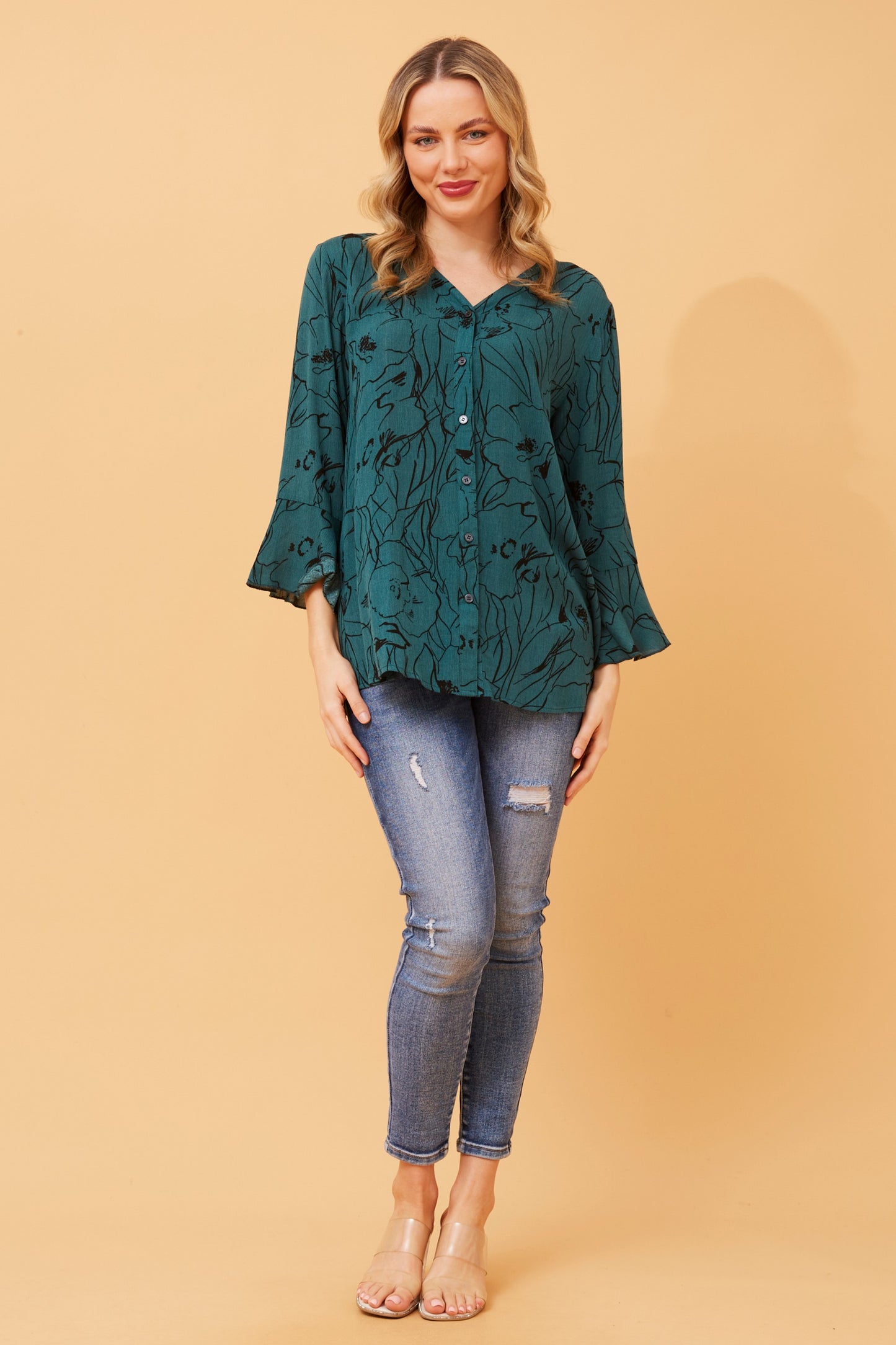 Brooke Frill Sleeves Blouse T518906