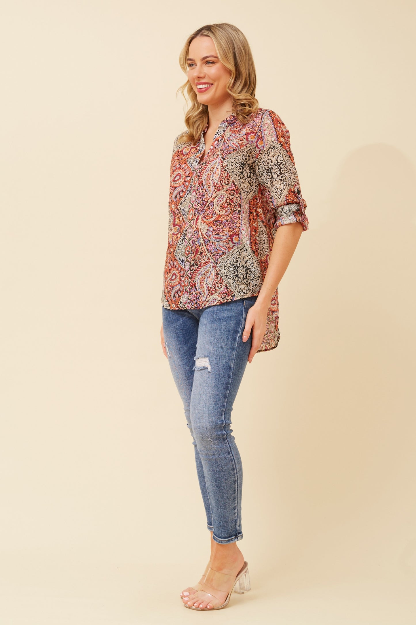 Ravi Paisley Printed Top T519665