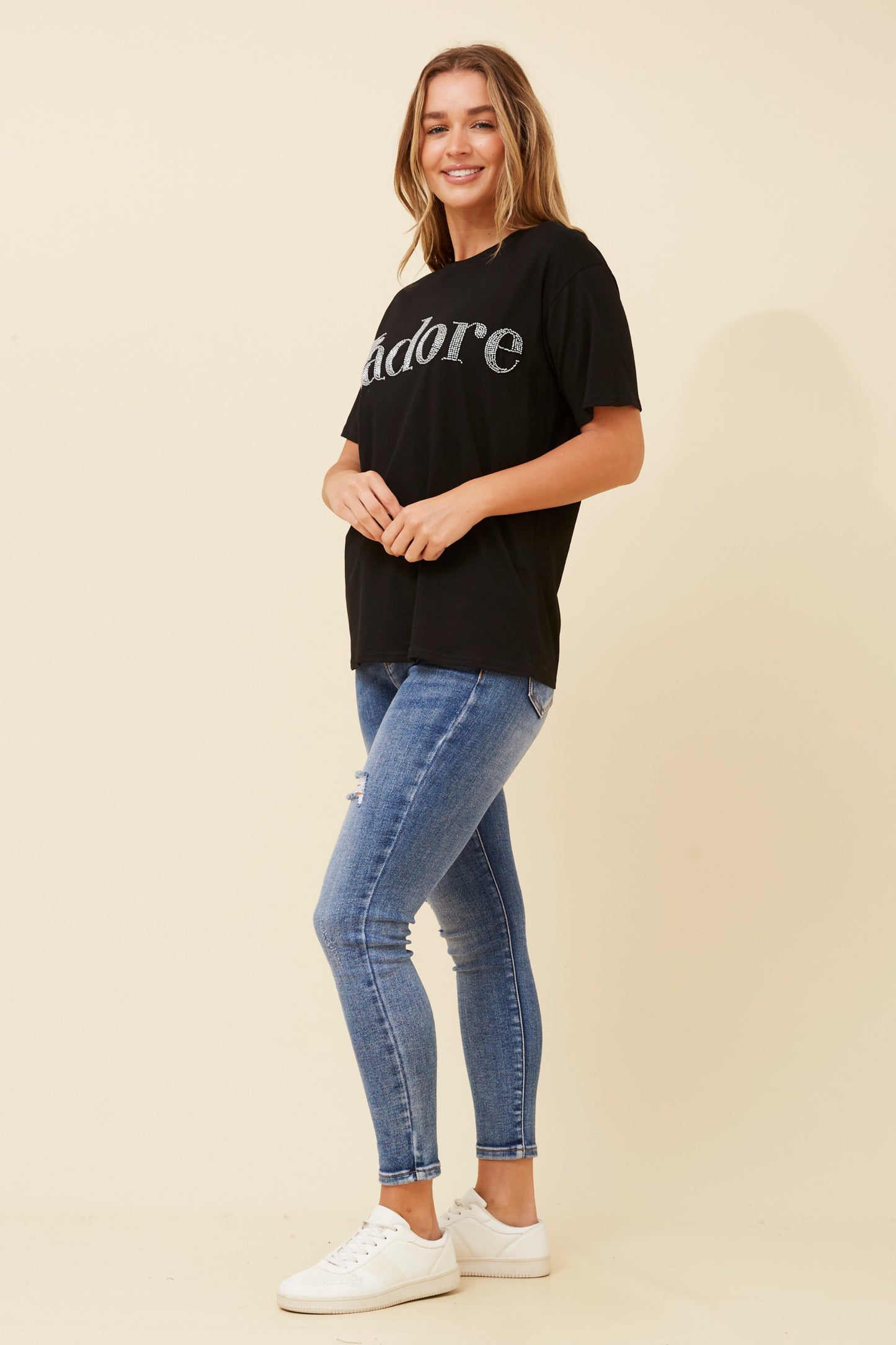 Jadore Graphic Tee T520133 - Black