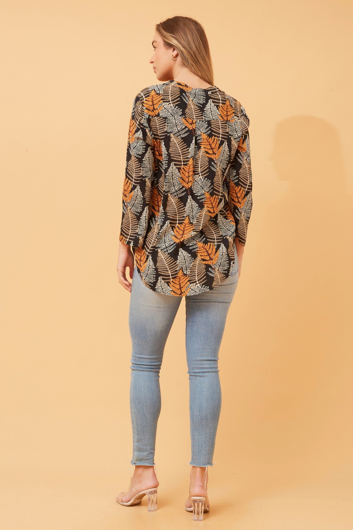 Ravi Leaf Printed Top T520329