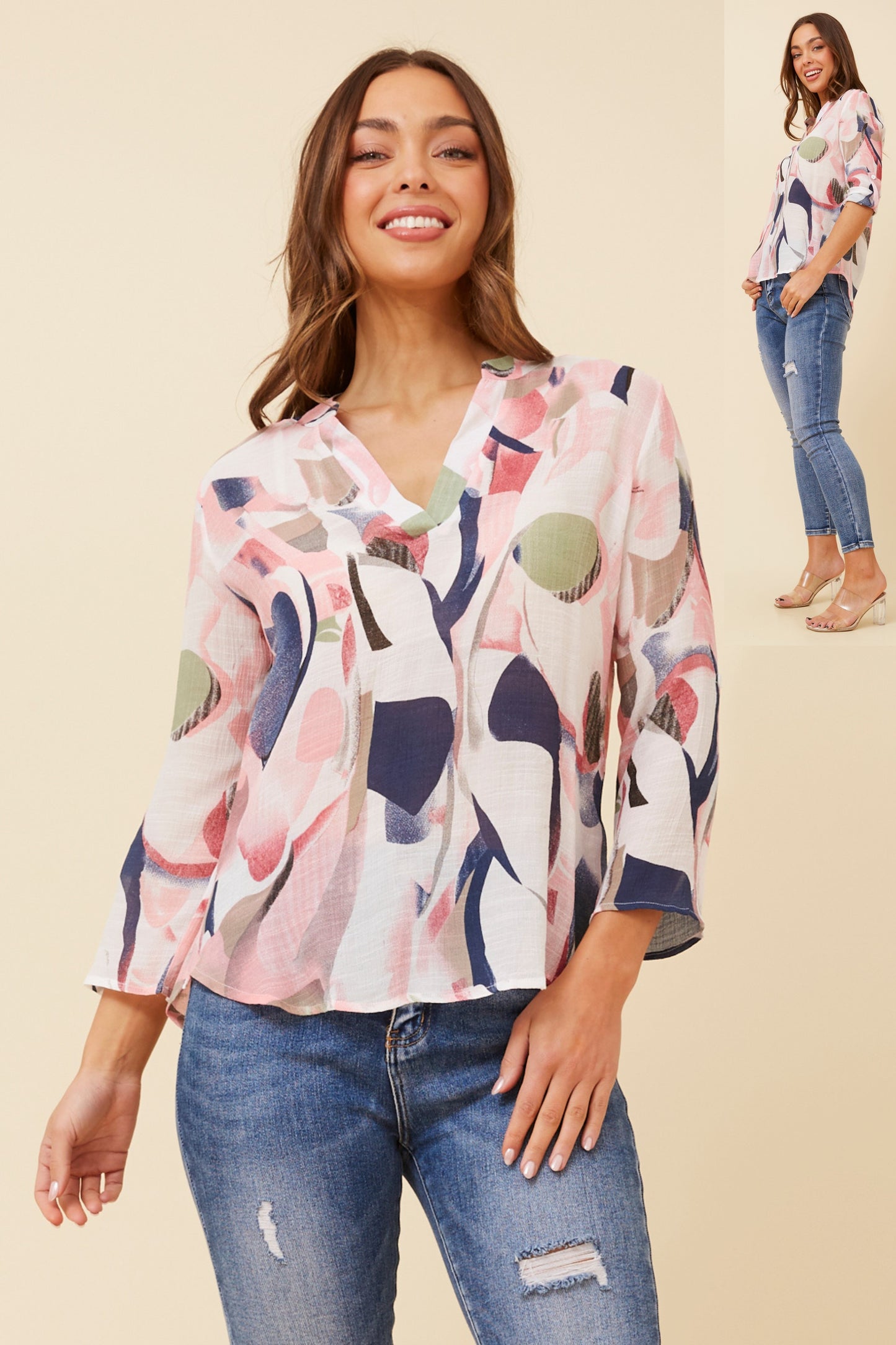 Ravi Abstract Printed Top T520600