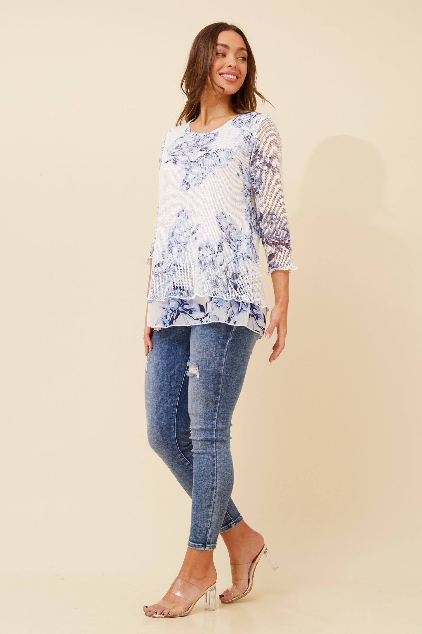 Kai Double Layer Top - Blue T521200