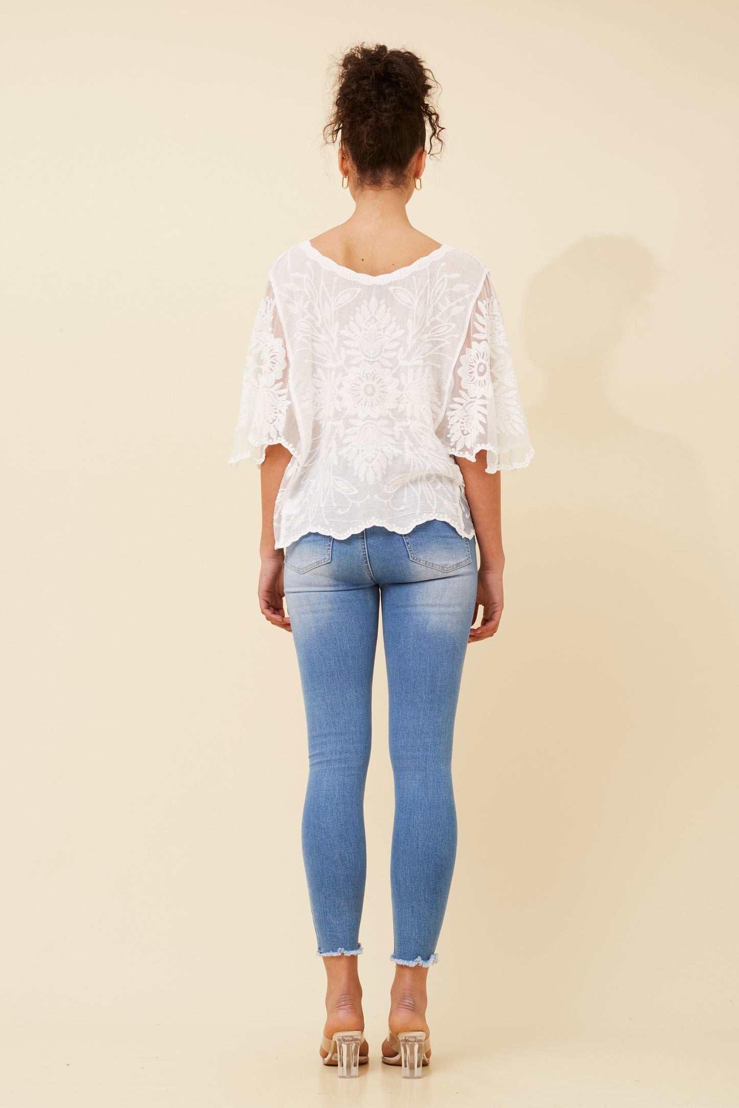 Boho Lace White Blouse T521210