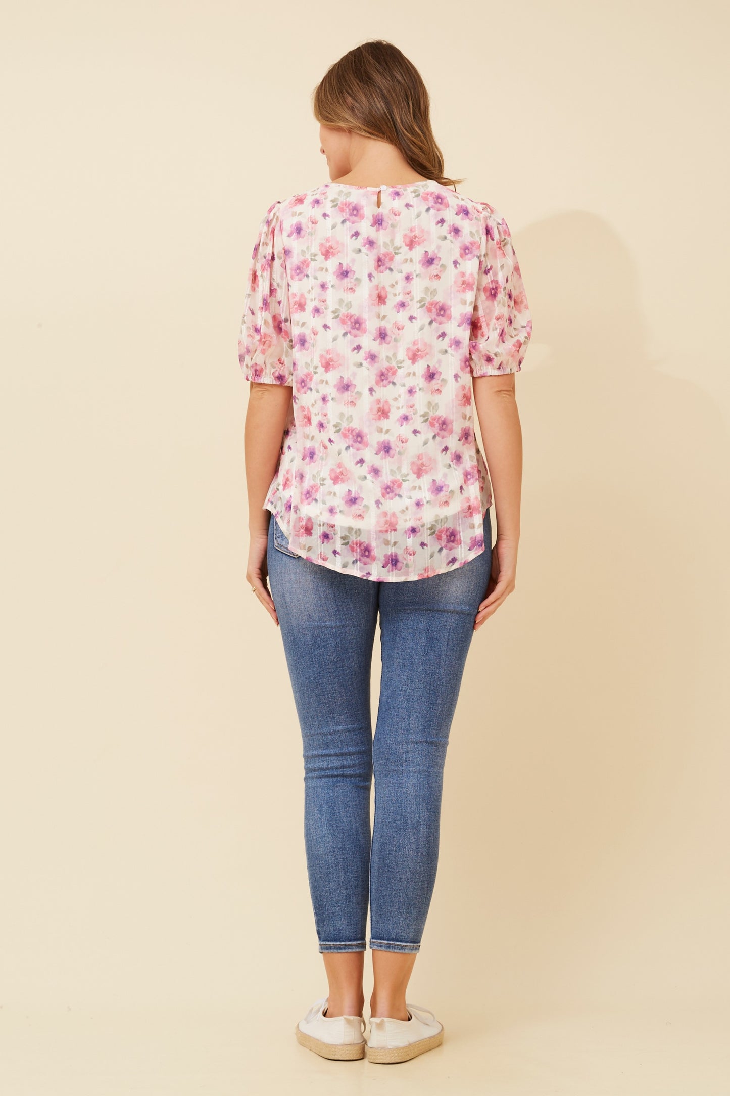 Jenna Floral Blouse - Pink T521476