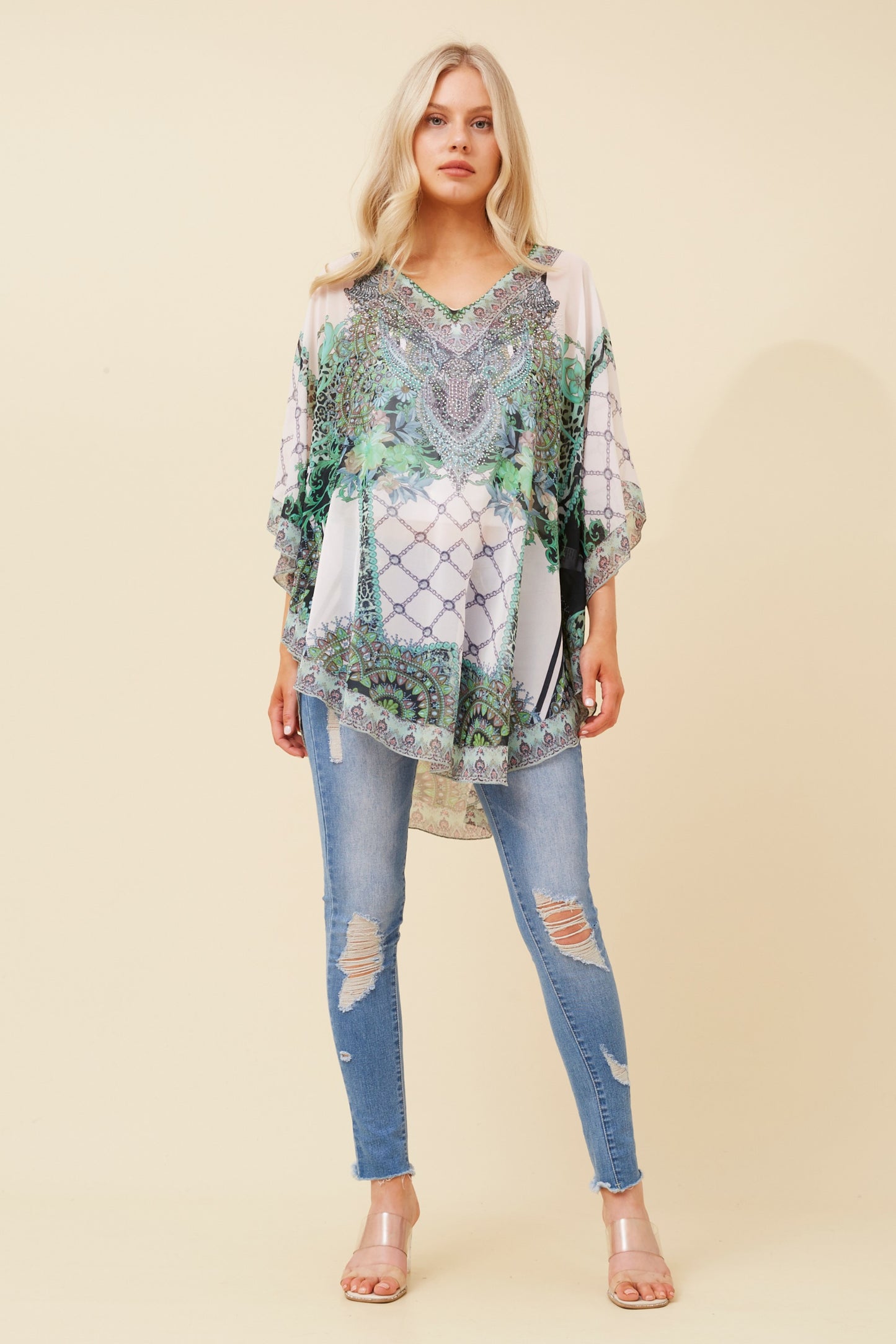 Suri Printed Kaftan Top T521842