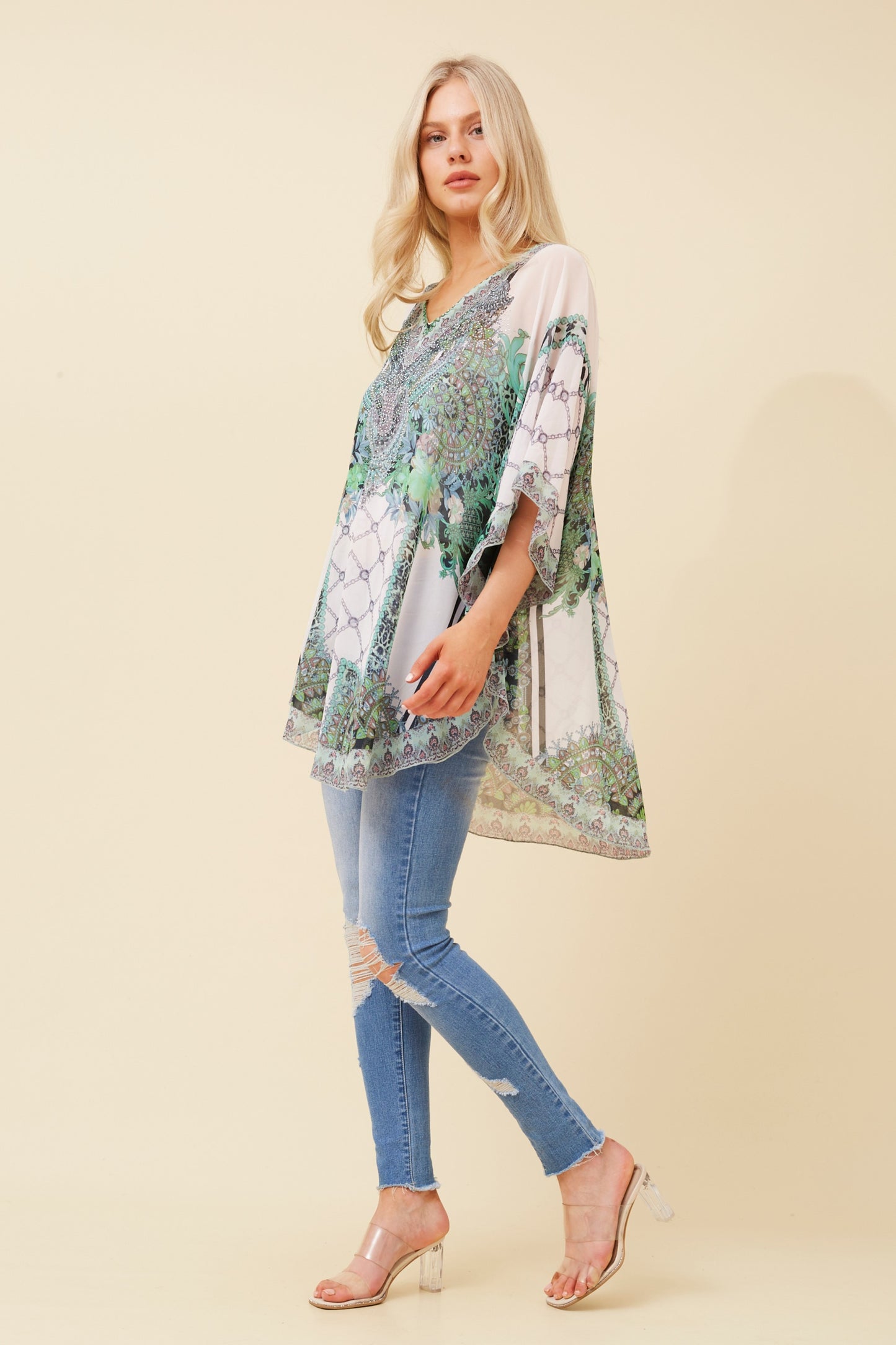 Suri Printed Kaftan Top T521842