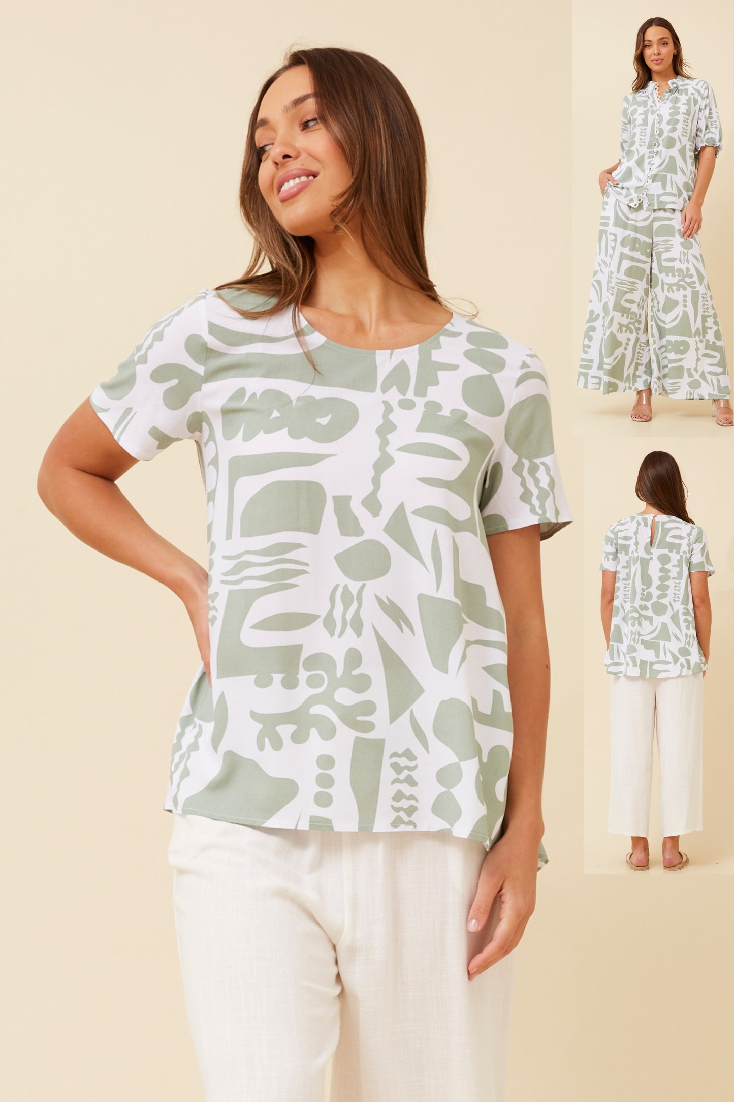 Aida Abstract Print Top T522074