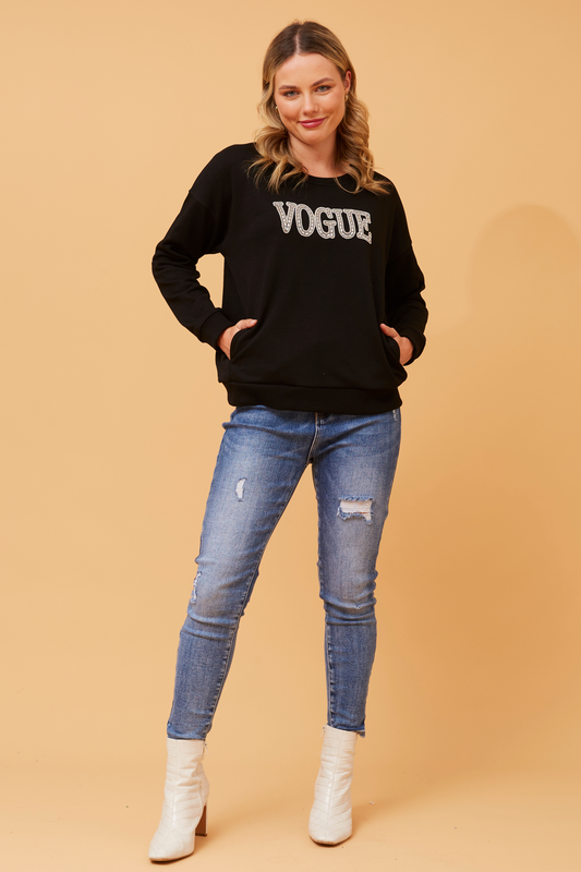 Vogue Jumper Black T732279